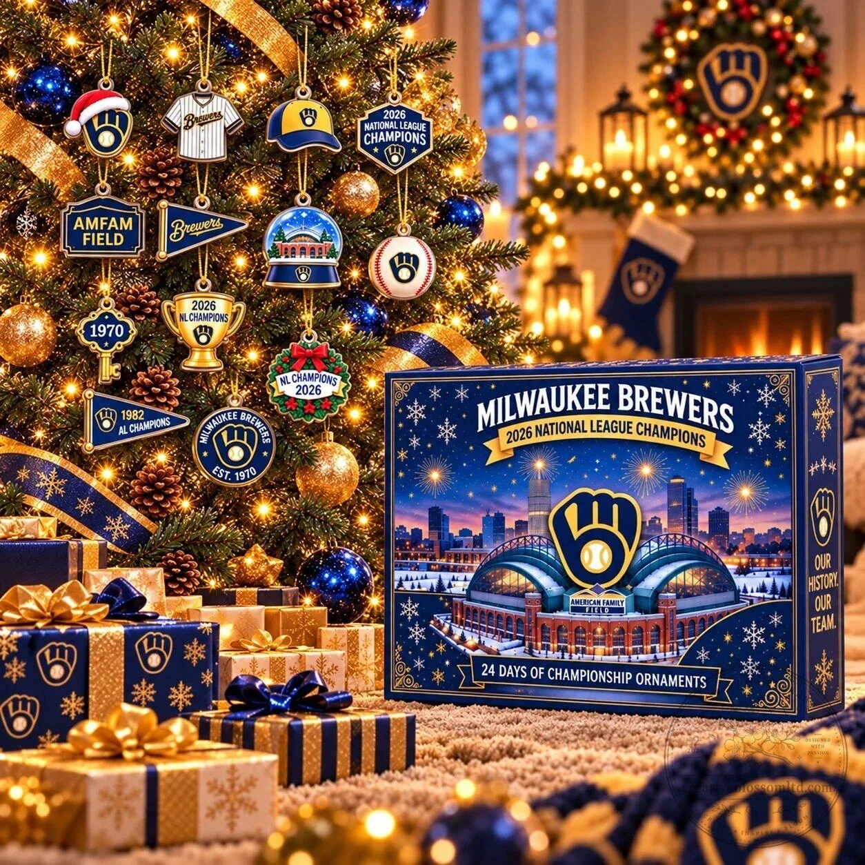 Christmas Advent Calendar for Milwaukee Brewers 2026 National League Champions