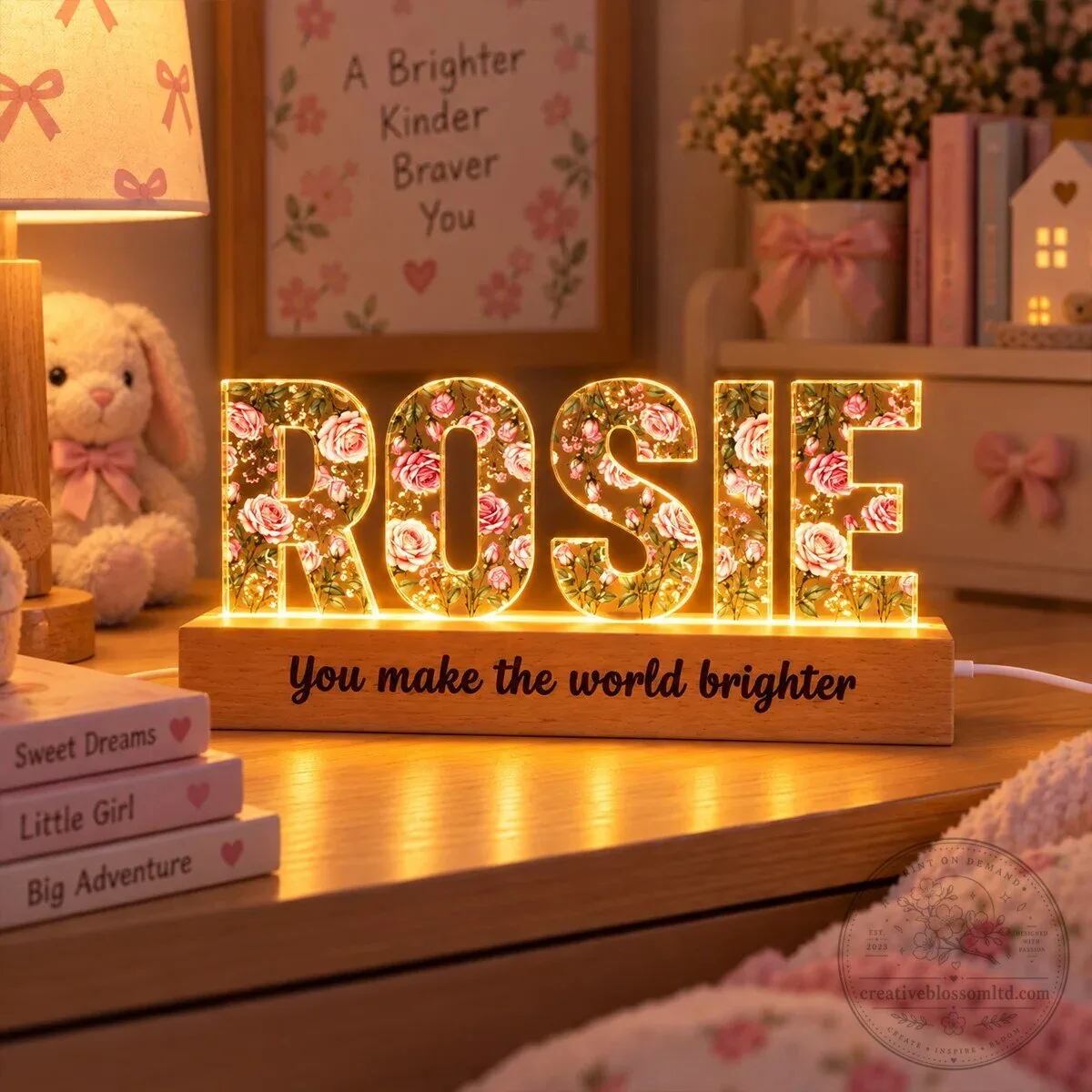 Personalized Birth Month Flower Name Night Light Acrylic Block for Nursery Decor 15 Personalized Birth Month Flower Name Night Light Acrylic Block for Nursery Decor