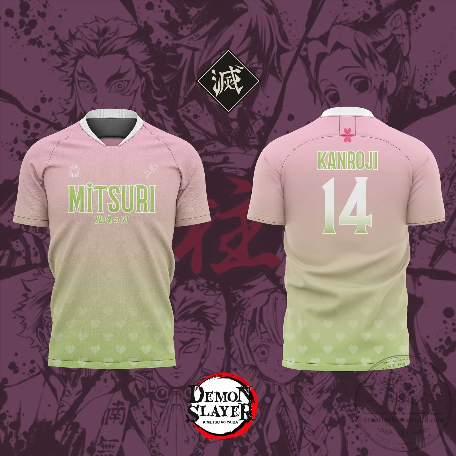 Mitsuri Kanroji Demon Slayer Anime Soccer Jersey