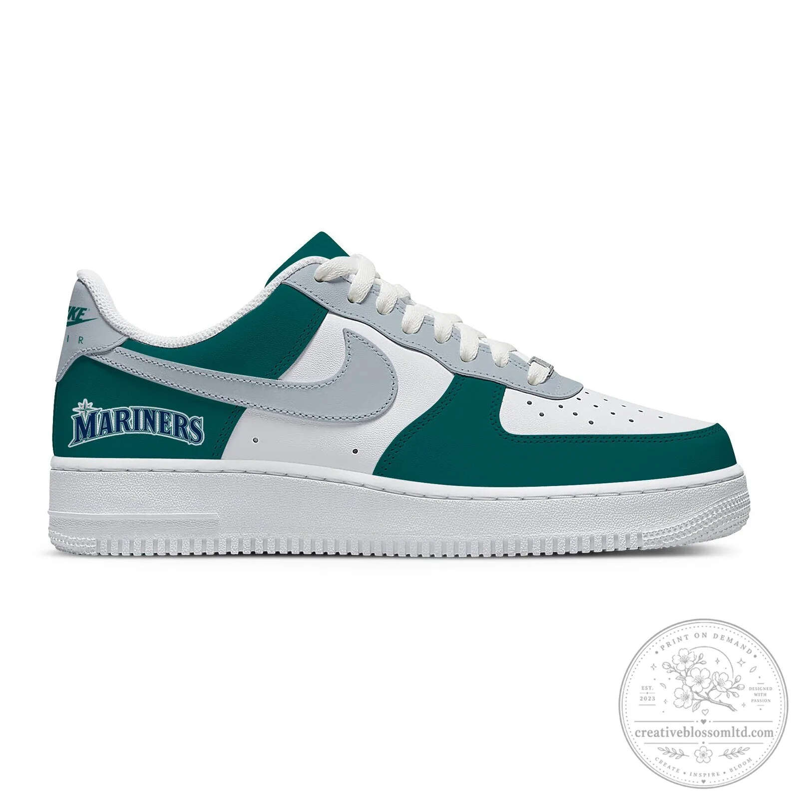 Seattle Mariners Baseball Team Logo Custom Air Force 1 Style Shoes 9 Seattle Mariners Baseball Team Logo Custom Air Force 1 Style Shoes