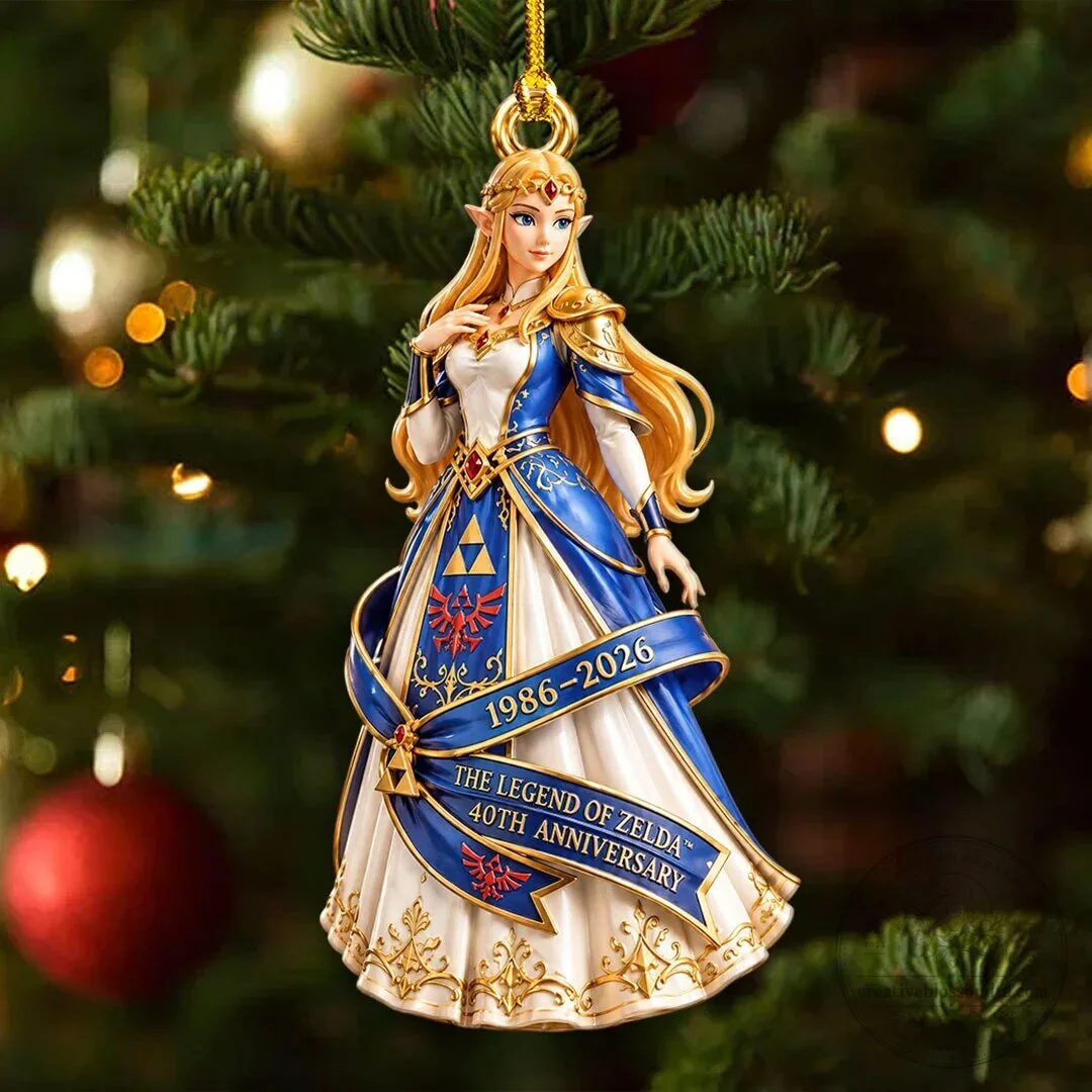 The Legend of Zelda Princess Zelda 40th Anniversary Christmas Tree Ornament