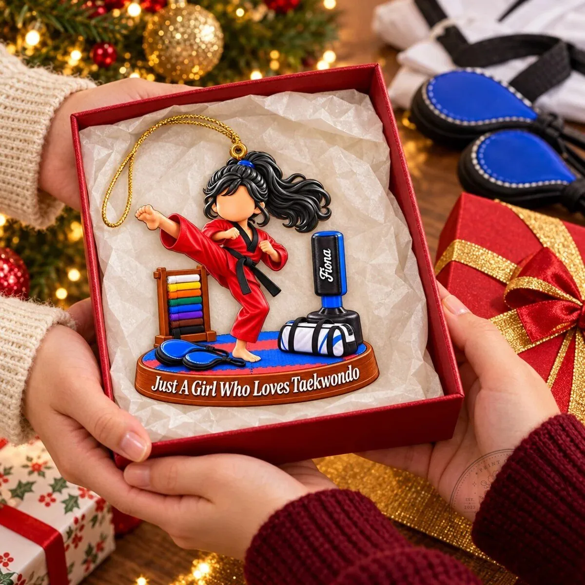 Personalized Taekwondo Boy Christmas Ornament - Martial Arts Lover Gift 13 Personalized Taekwondo Boy Christmas Ornament - Martial Arts Lover Gift
