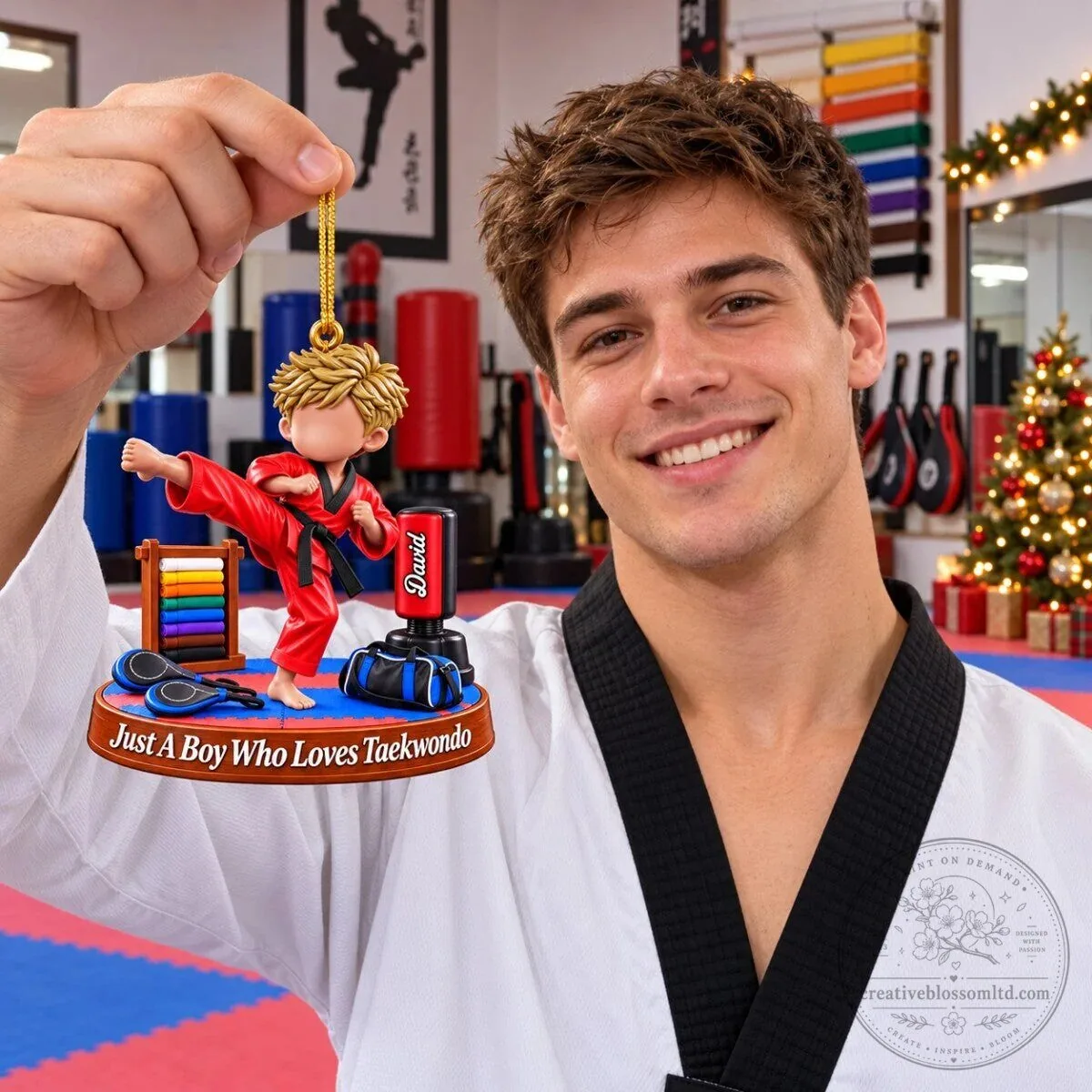 Personalized Taekwondo Boy Christmas Ornament - Martial Arts Lover Gift 15 Personalized Taekwondo Boy Christmas Ornament - Martial Arts Lover Gift