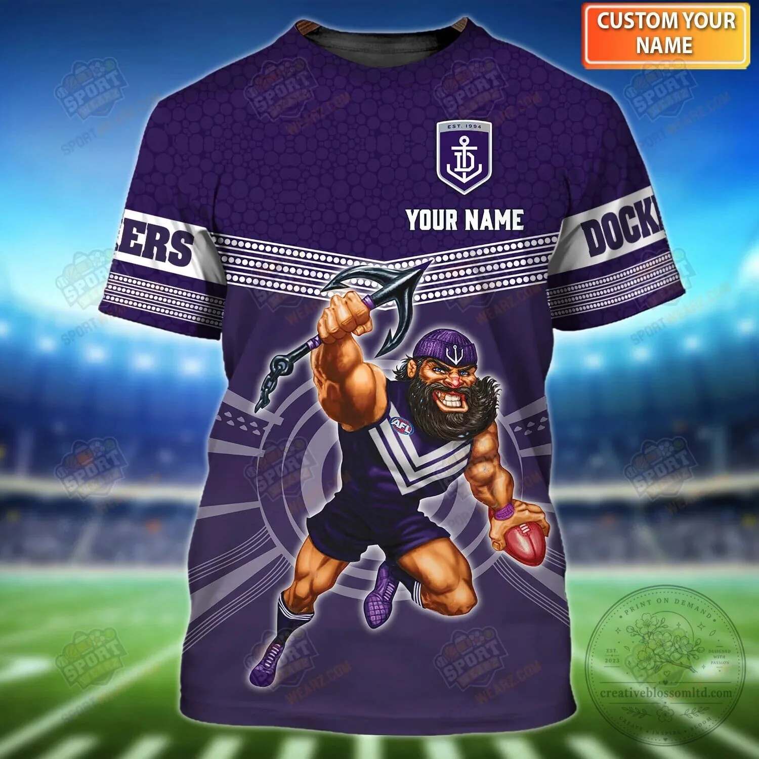 Fremantle Dockers Australian Rules Football Team Personalized T-Shirt