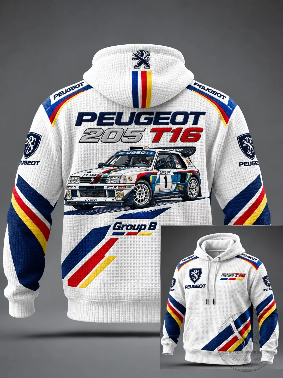 Peugeot 205 T16 Group B Rally Car Racing Hoodie 5 Peugeot 205 T16 Group B Rally Car Racing Hoodie