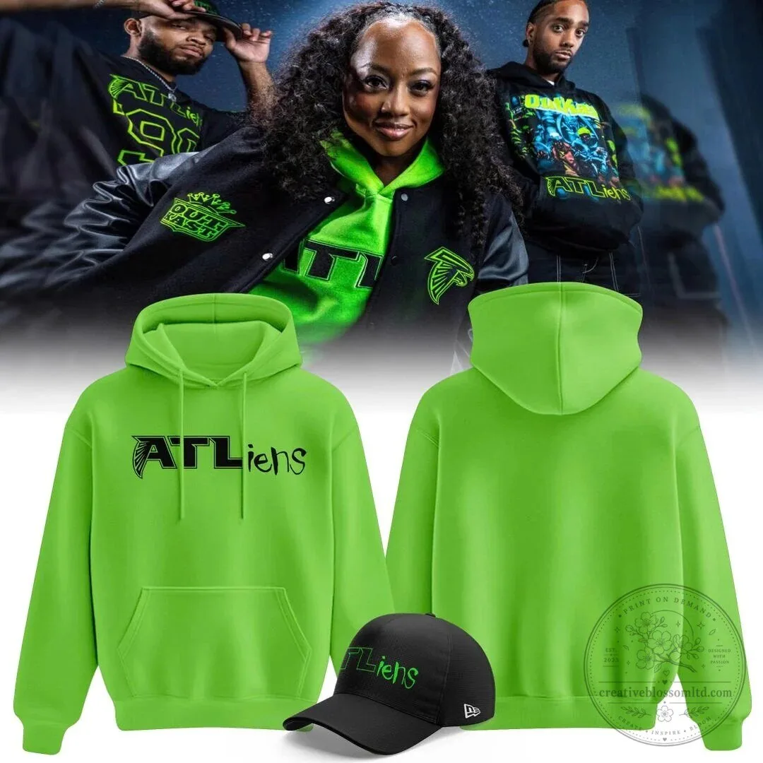 Atlanta Falcons 30th Anniversary Graphic Hoodie Featuring OutKast ATLiens Design Front and Back 1 Atlanta Falcons 30th Anniversary Graphic Hoodie Featuring OutKast ATLiens Design Front and Back