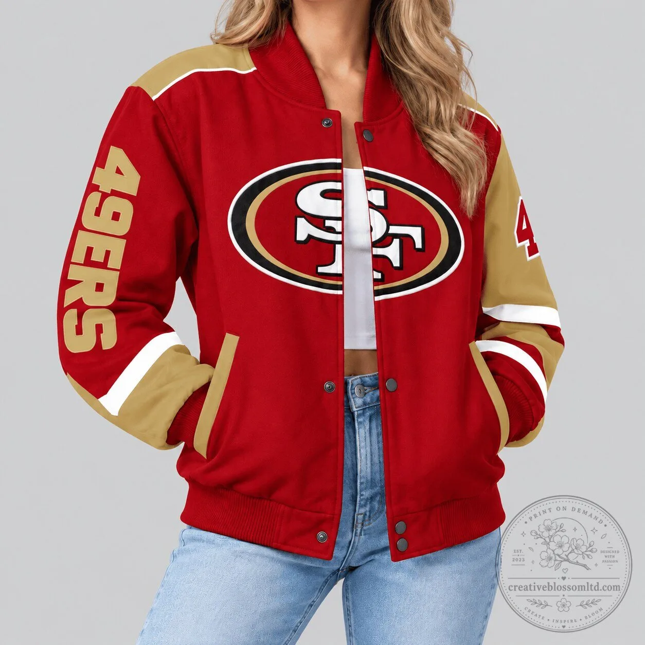 San Francisco 49ers National Football League Varsity Jacket for Women