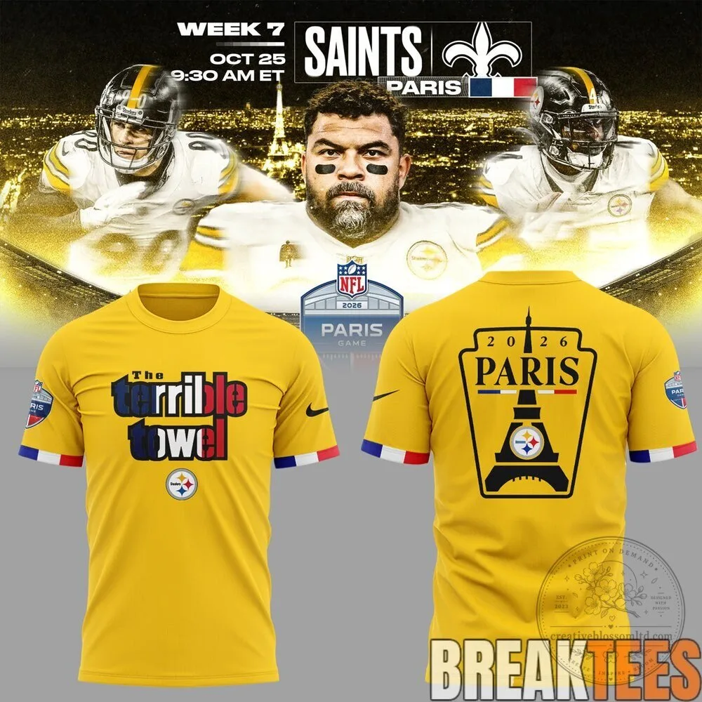 Pittsburgh Steelers NFL Paris Game 2026 The Terrible Towel T-Shirt