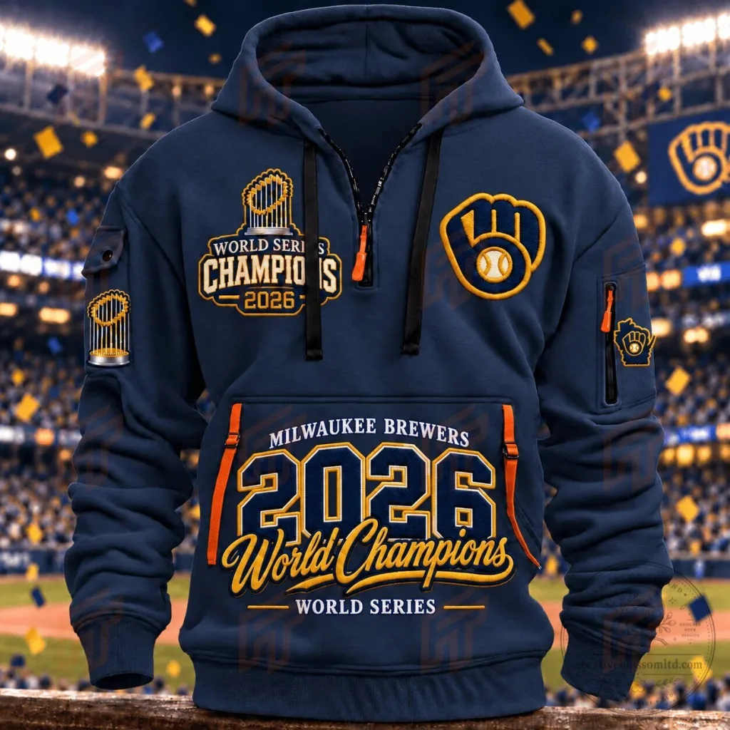 Milwaukee Brewers 2026 World Series Champions Baseball Fan Hoodie Milwaukee Brewers 2026 World Series Champions Baseball Fan Hoodie