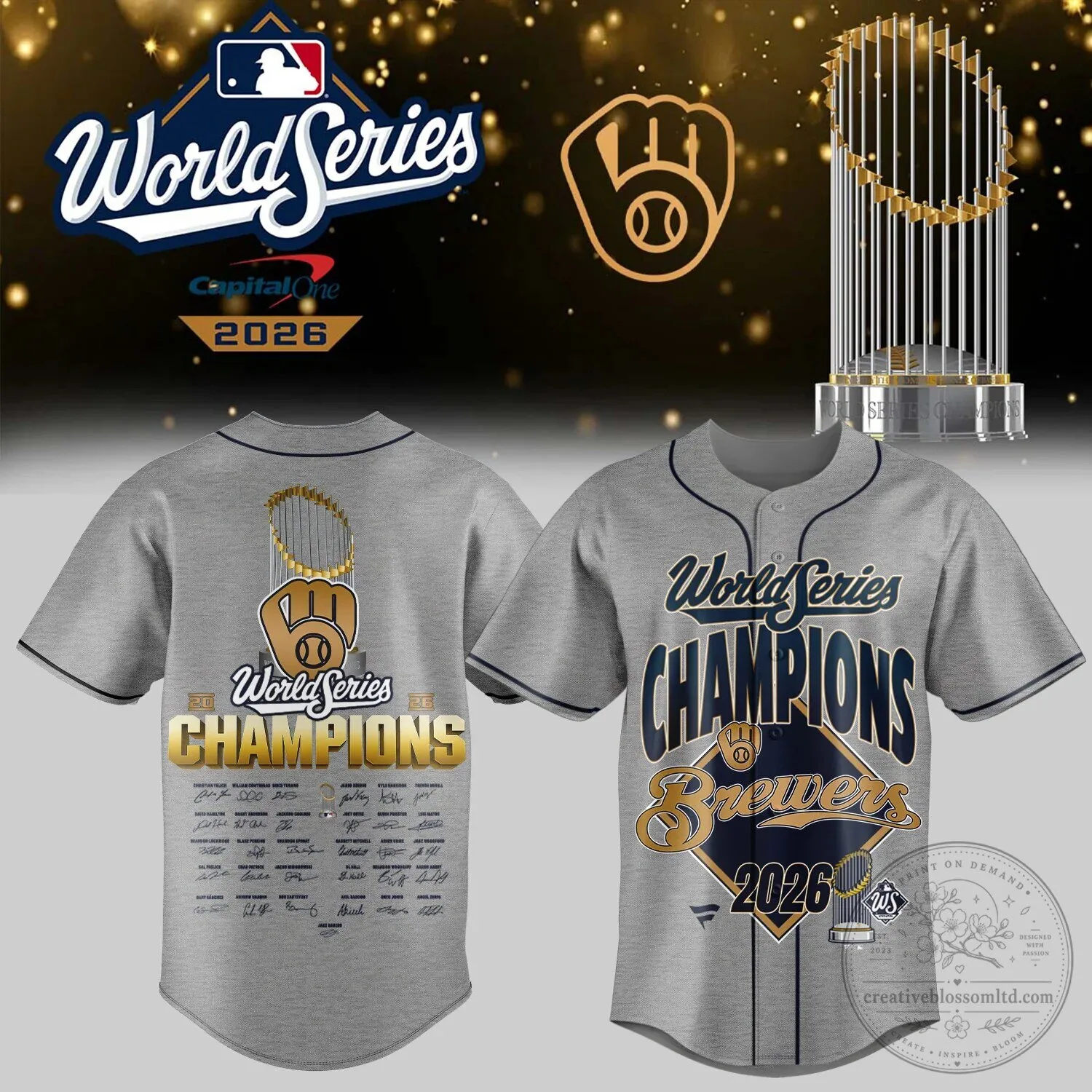 2026 World Series Champions Jersey - Milwaukee Brewers Baseball Gear