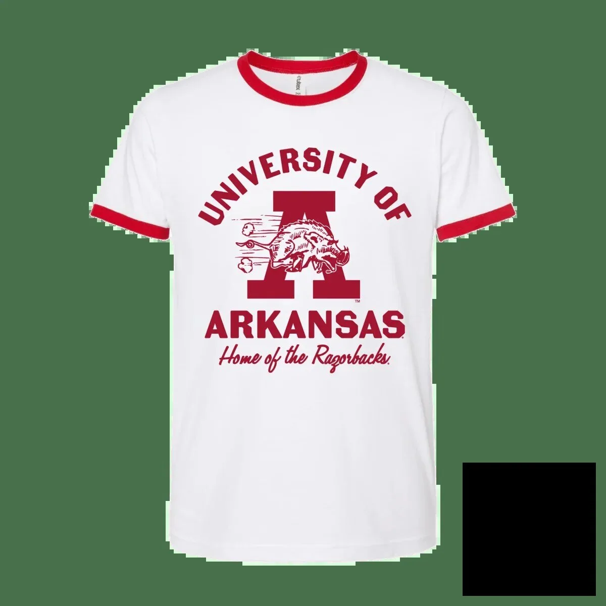 University of Arkansas Razorbacks College Sports Team Ringer T-Shirt 1 University of Arkansas Razorbacks College Sports Team Ringer T-Shirt