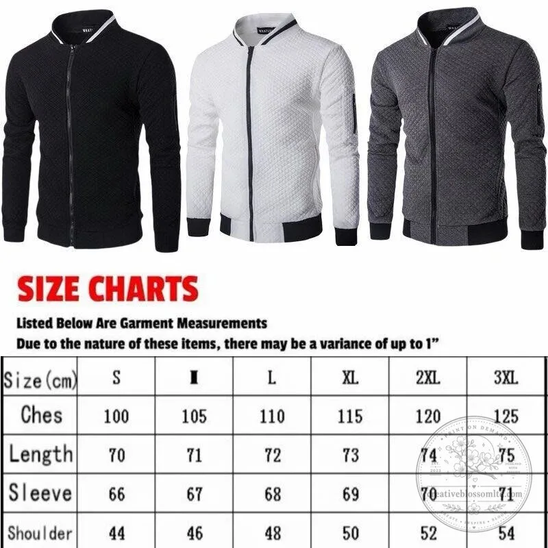 Men's Quilted Bomber Jacket with Contrast Zip and Cuffs 11 Men