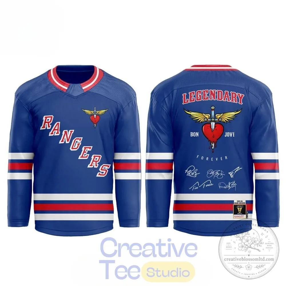 Bon Jovi New York Rangers Forever Tour Madison Square Garden Signature Hockey Jersey 5 Bon Jovi New York Rangers Forever Tour Madison Square Garden Signature Hockey Jersey