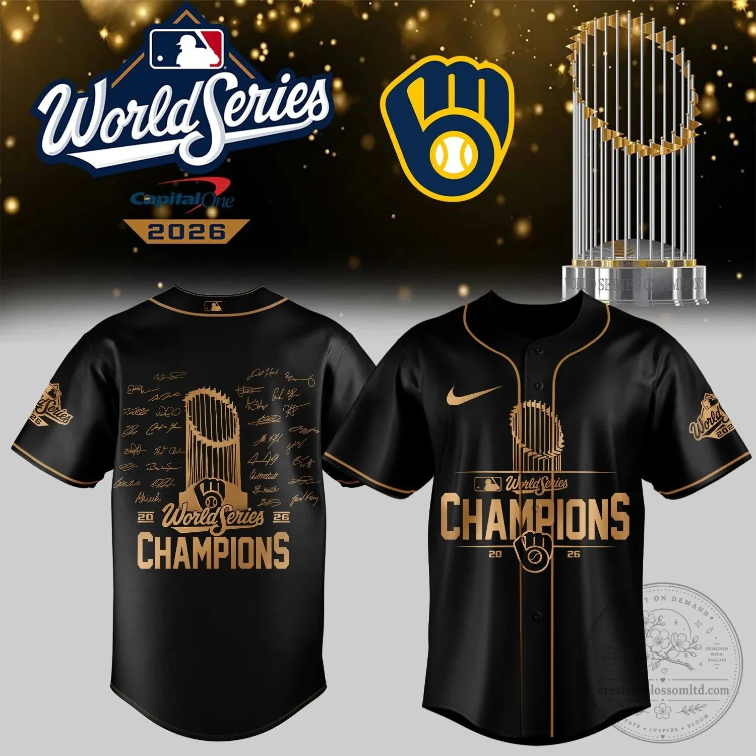 Black Jersey for 2026 World Series Champions - Milwaukee Brewers