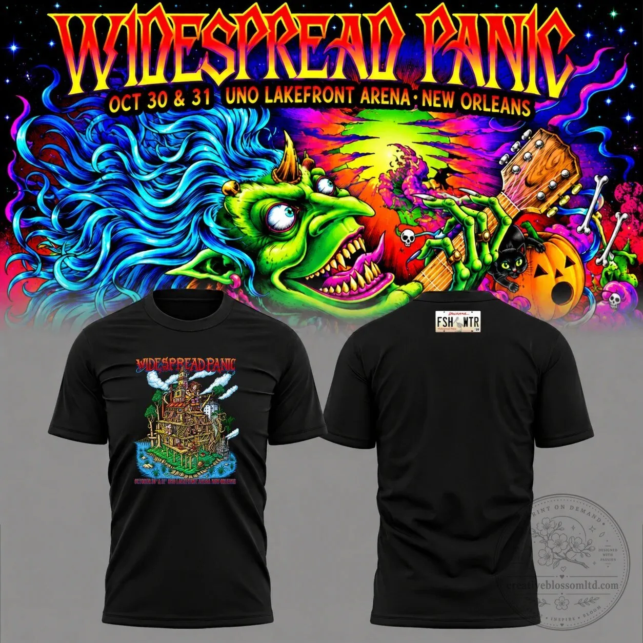 Widespread Panic Halloween Run 2026 New Orleans Concert Event T-Shirt