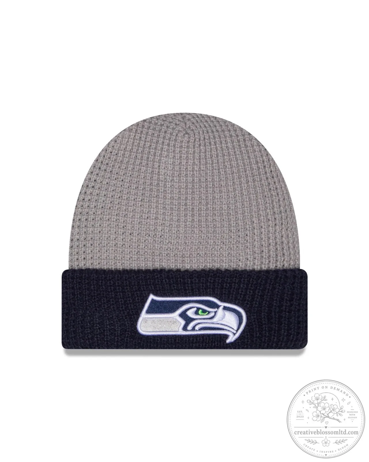 Seattle Seahawks NFL Football Team Logo Embroidered Knit Beanie Cap Hat